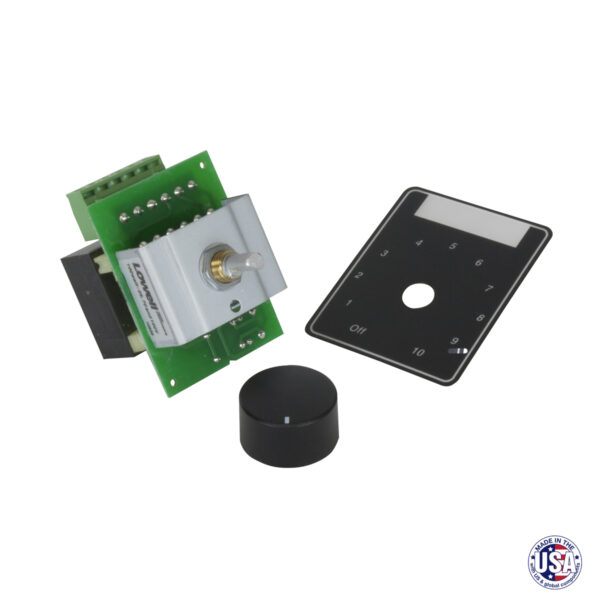 100W Mono Volume Control with Adhesive Scale - Lowell Manufacturing