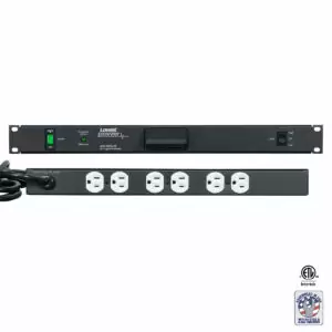 PDU with six 15A outlets and white light