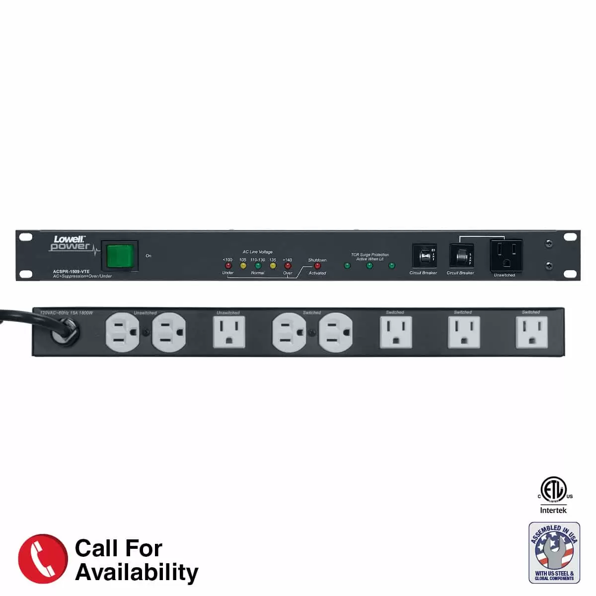 ACSPR-1509-VTE: Rackmount Power Panel 15A