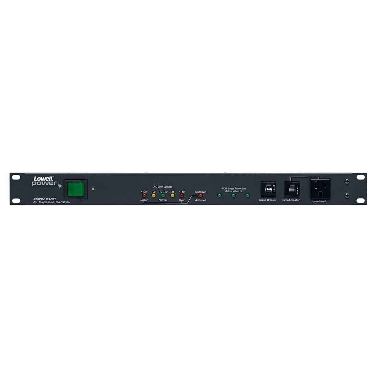 Rackmount power panel, 15A outlets, ASP, VTE