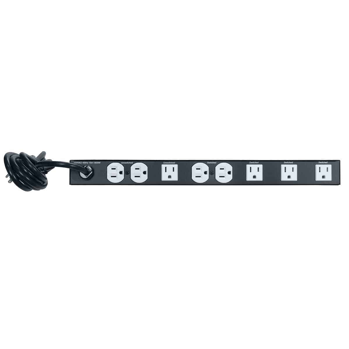 Rackmount power panel, 15A outlets, ASP, VTE