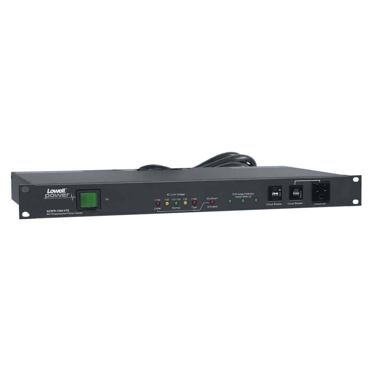 Rackmount power panel, 15A outlets, ASP, VTE