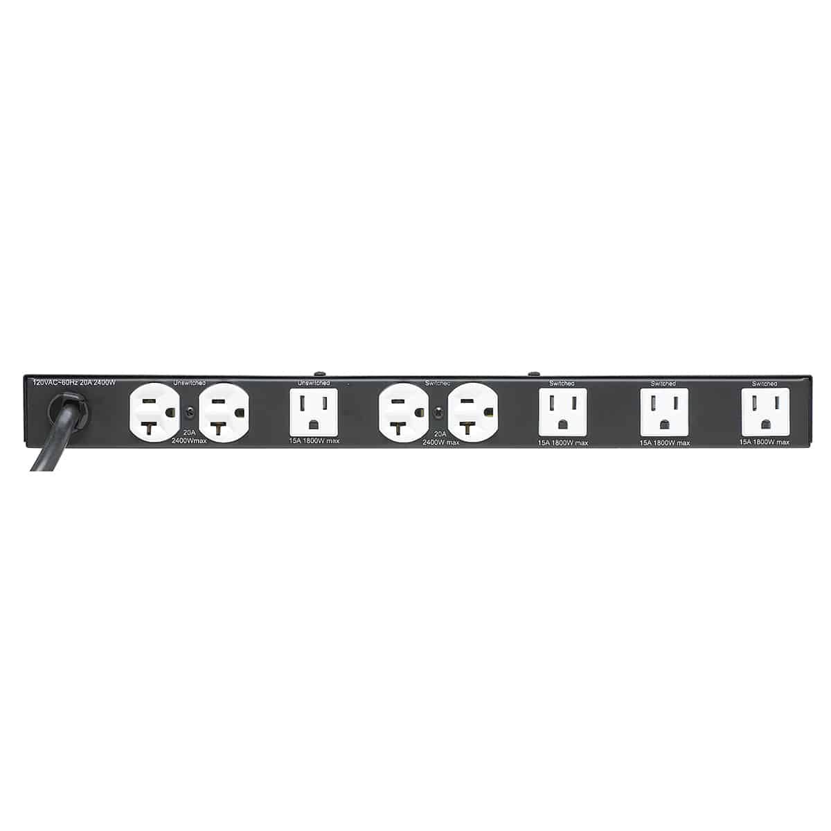 Rackmount power panel, 15A/20A outlets, ASP