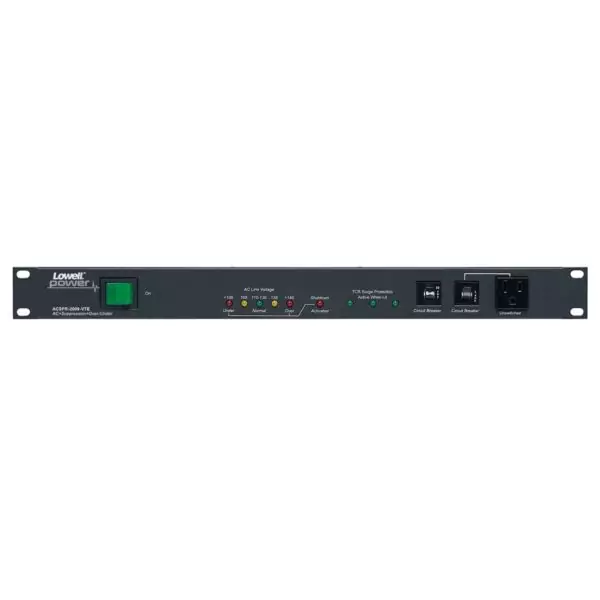 Rackmount power panel, 15A/20A outlets, ASP, VTE