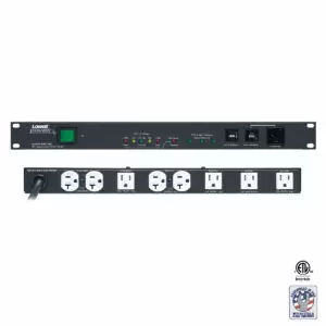 PDU with surge suppression with over/under voltage protection