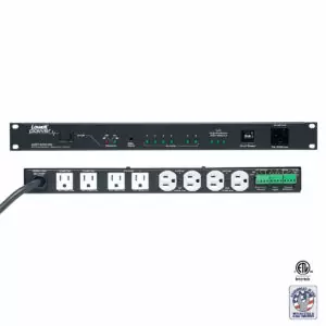 Rack panel with sequencer, power, remote and surge protection