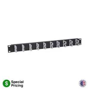 rackmount cable manager with flex clips