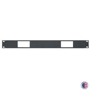 D2P1, rack panel with two punches for decorator / Decora style devices