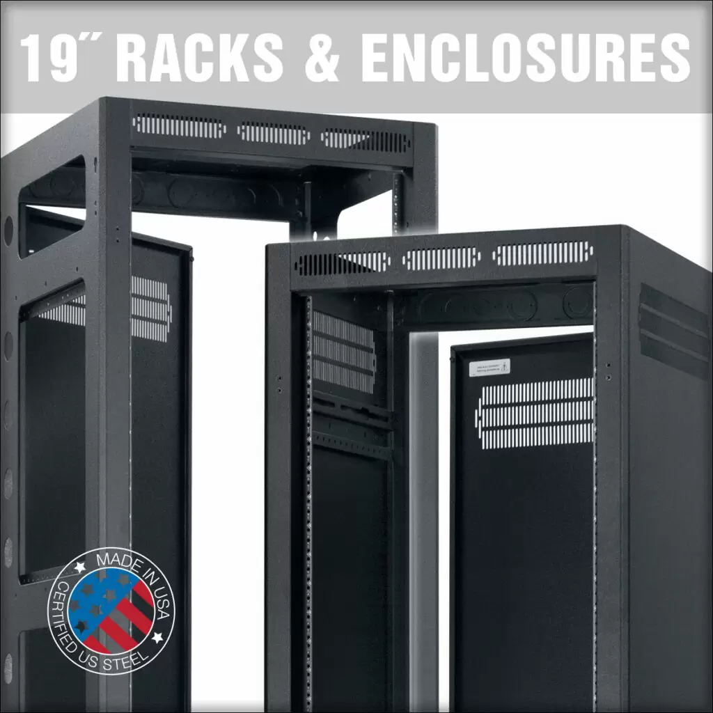 19 inch equipment racks and enclosures by Lowell Mfg