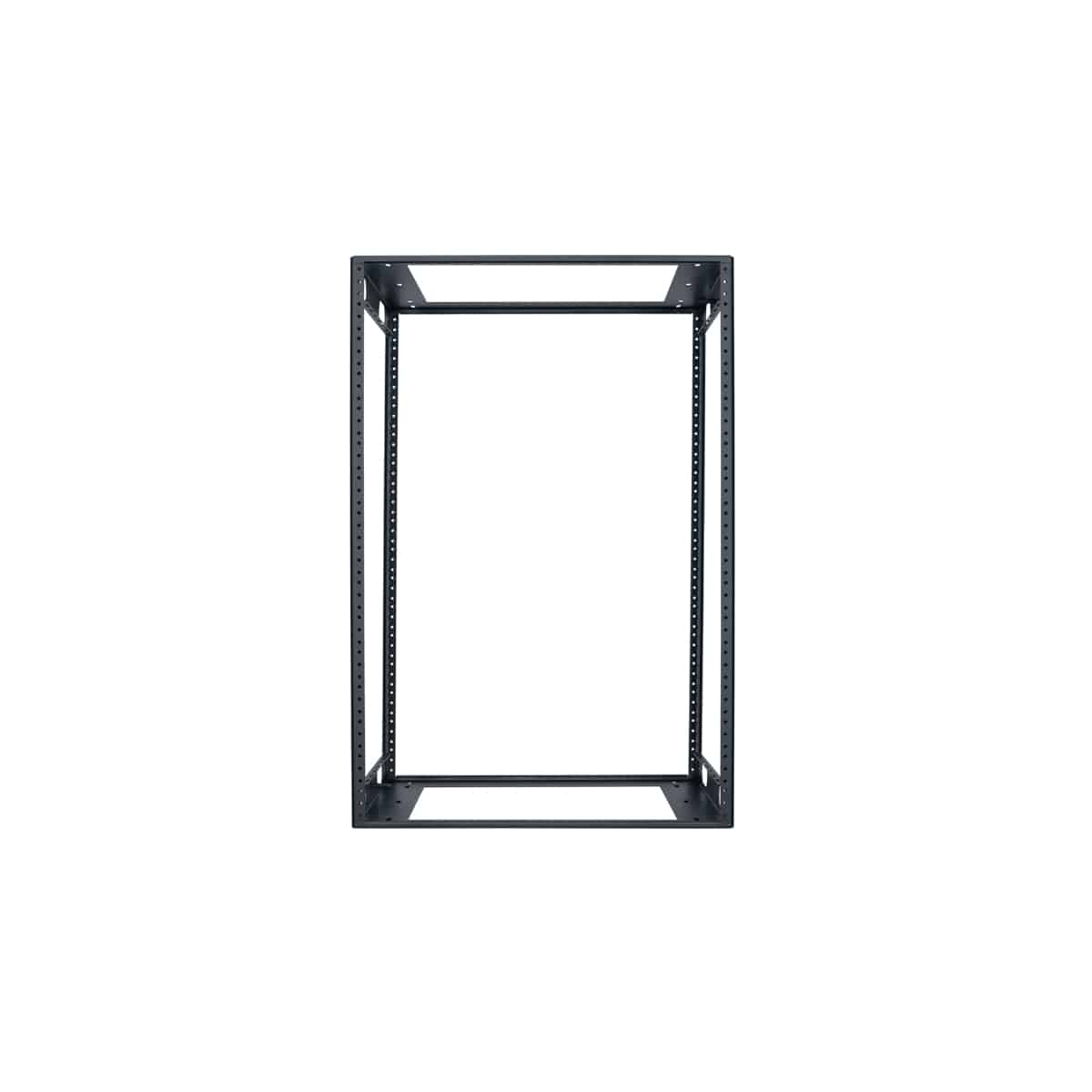 16U x 20"D welded credenza rack, front