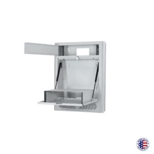 dual bay wall rack, controlled release