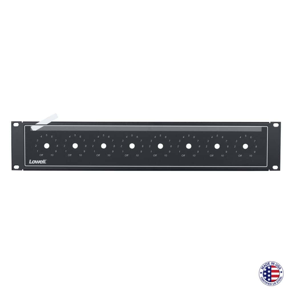 Line Control Rack Rack Panel for 8 Volume Controls - Lowell