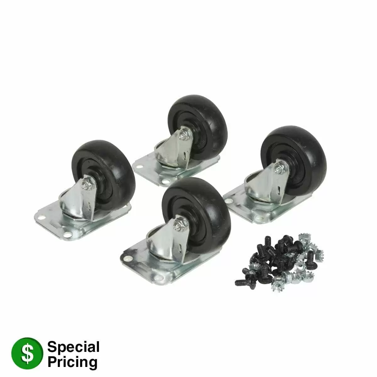 Swivel Casters for Slim 19"W Rack | LXR-C3S & LXR-C3SF - CLOSEOUT