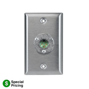 1-gang wall plate with C3M microphone connector