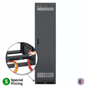 REAR DOOR WITH CABLE BRUSH PANELS