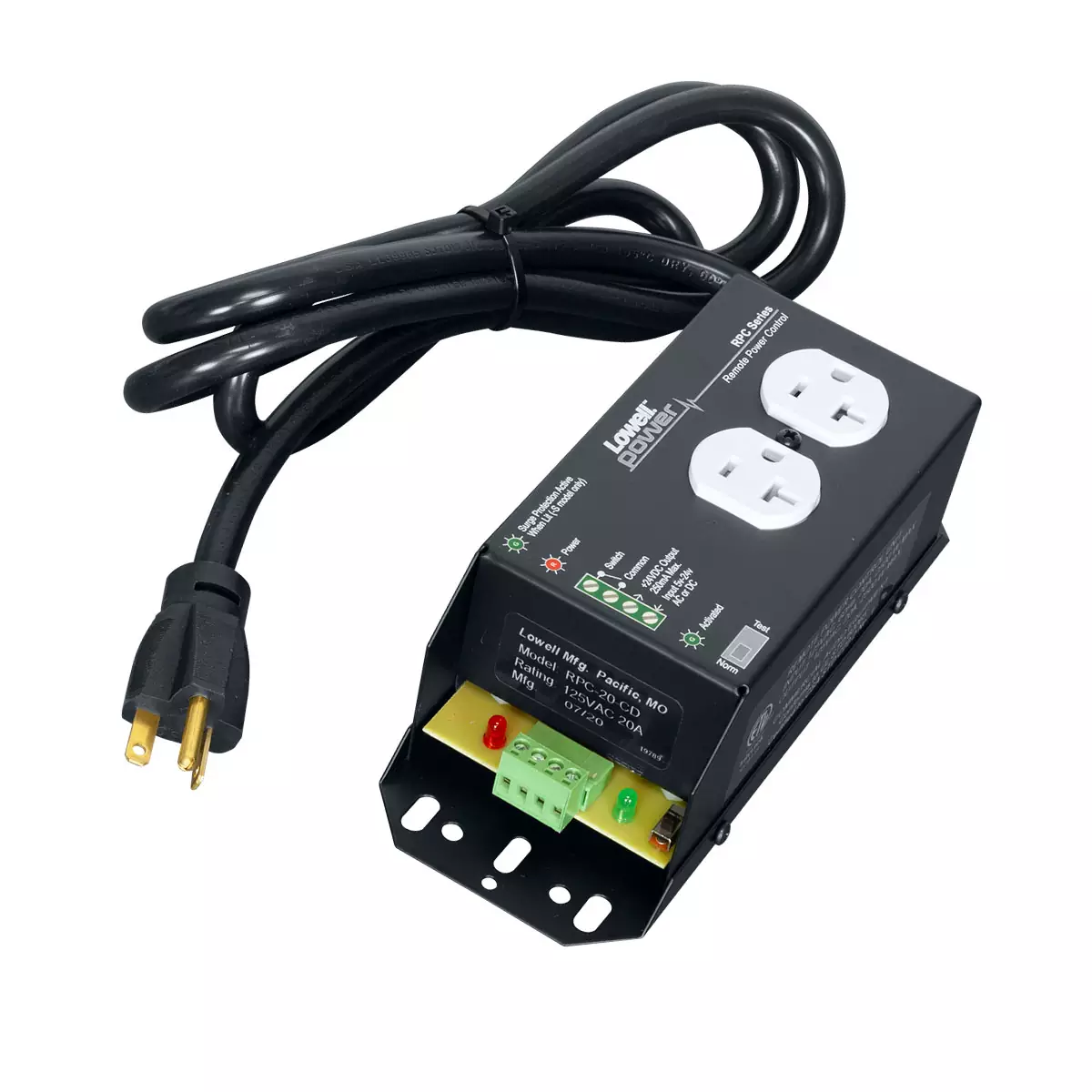 Remote Power Control with 2–20A Outlets