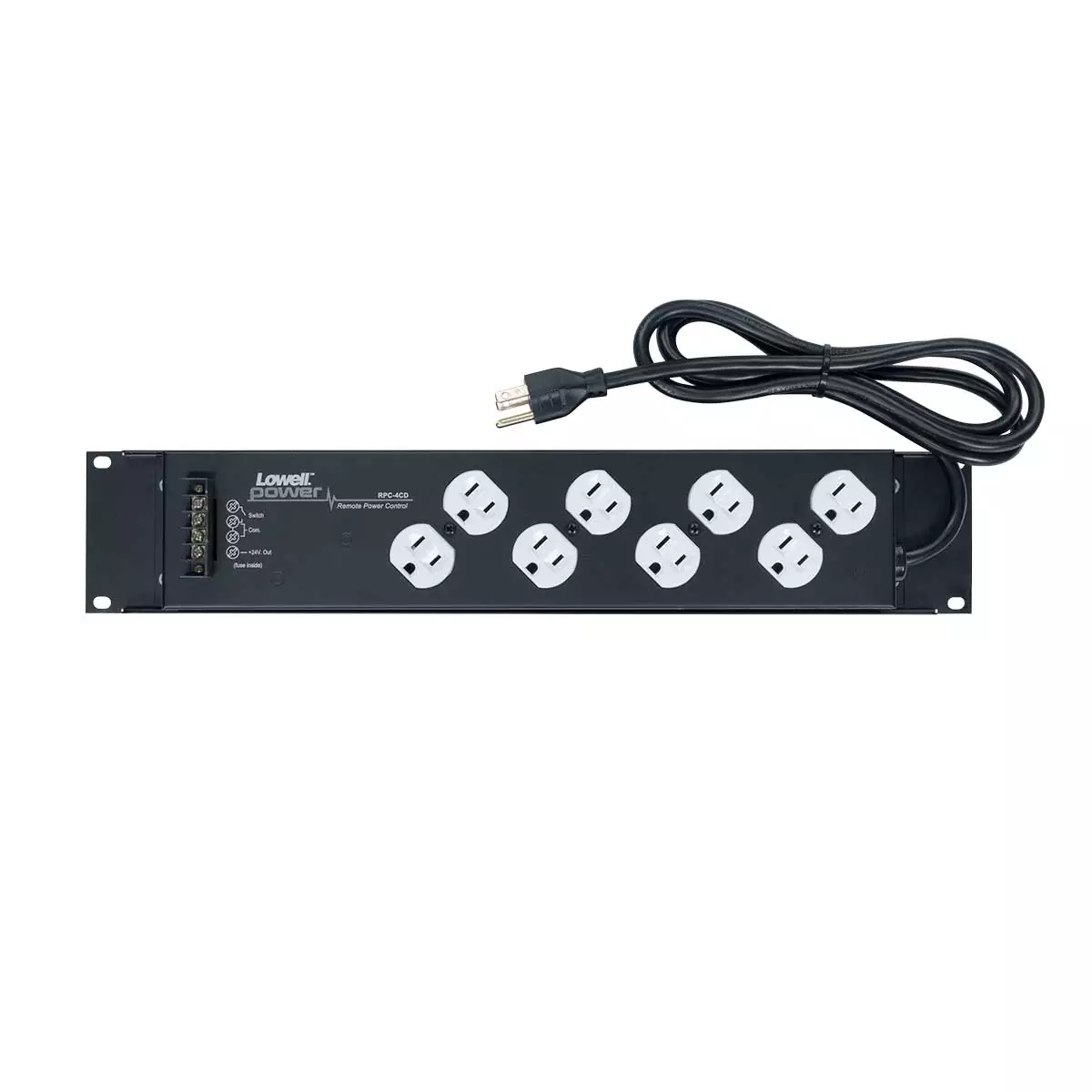 Lowell ACS-1510-RPC Power Strip, 15A, Remote Control, 5 Duplex Outlets, 4  Switched