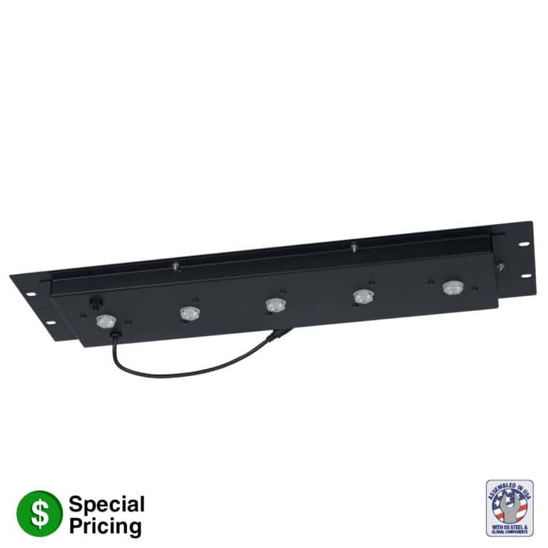 Xn Rpl Rack Top-Mount Rack Panel with LED Lighting | RPL-T3 - Lowell Manufacturing
