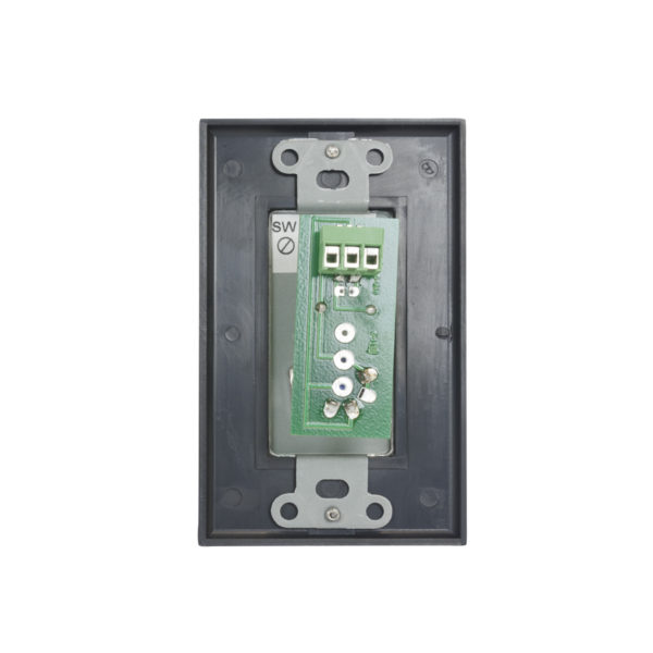 SPST wall switch, maintained closure, alternate sequence mode, key switch, black finish