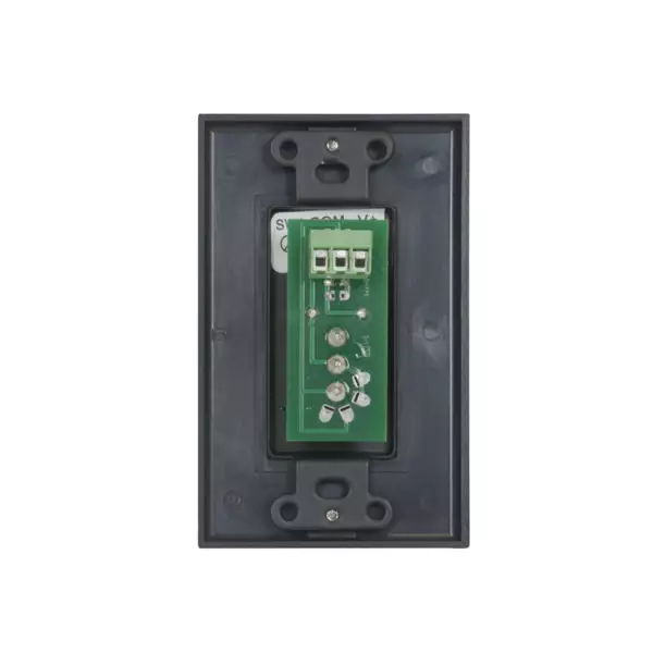 SPST wall switch, maintained closure, rocker switch, black finish
